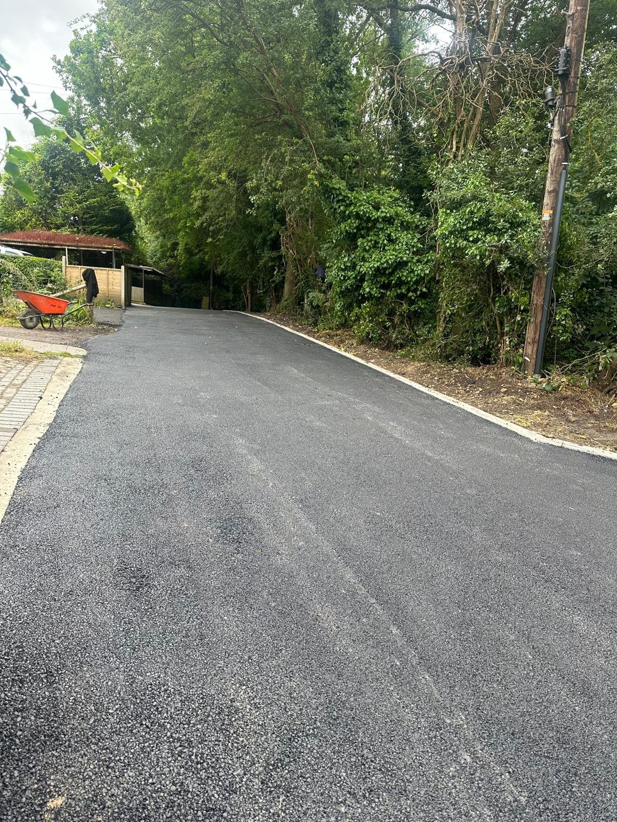 Resurfaced driveway